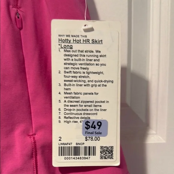 Lululemon Athletica Pink High-Low Skater Skirt - Picture 2 of 3